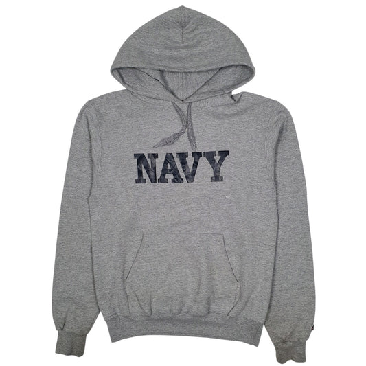 Mens Grey Champion Navy Hoodie Jumper
