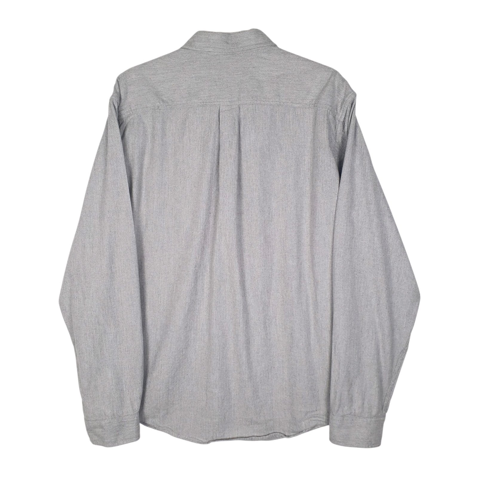 Mens Grey Eddie Bauer Heavy Herringbone  Shirt