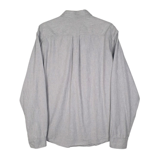 Mens Grey Eddie Bauer Heavy Herringbone  Shirt