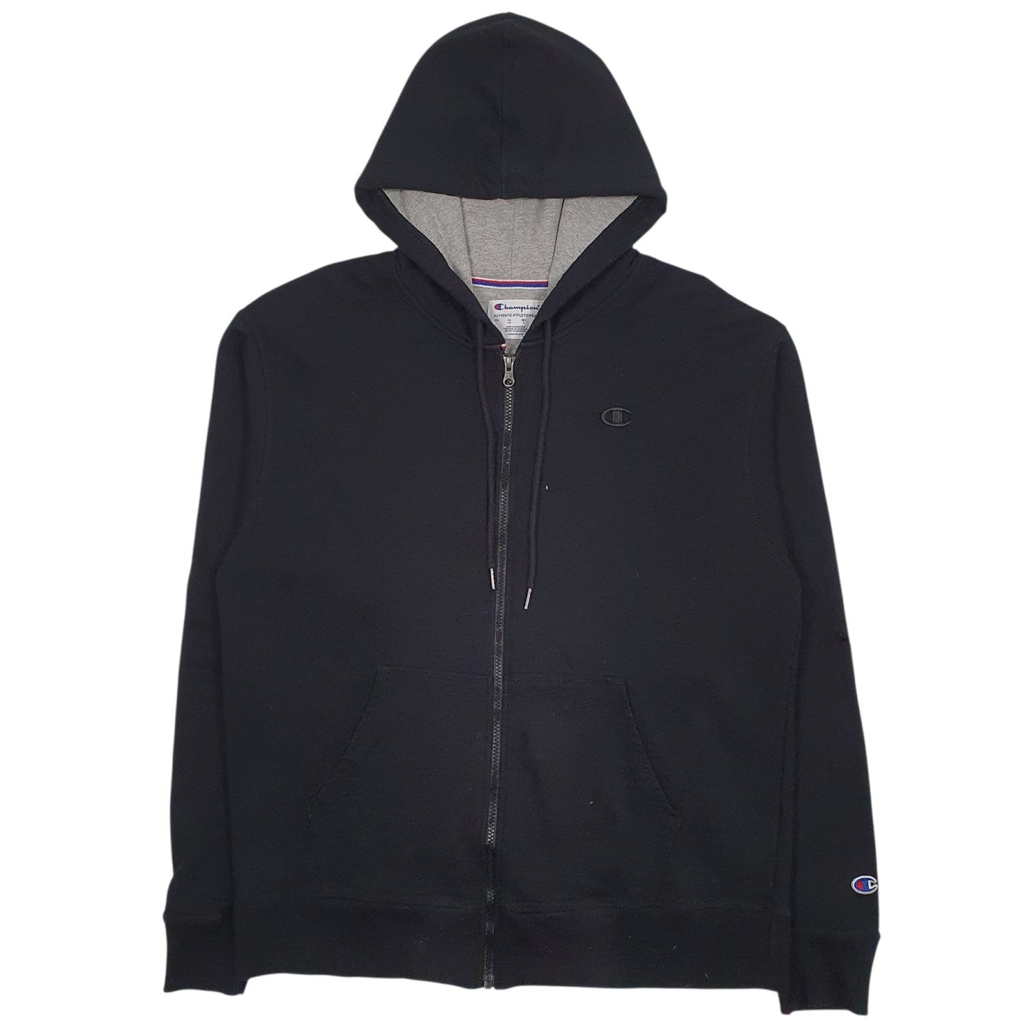 Mens Black Champion  Full Zip Jumper