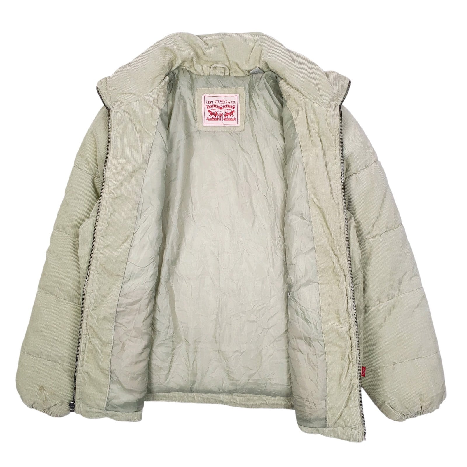 Womens Green Levis Corduroy  Coat