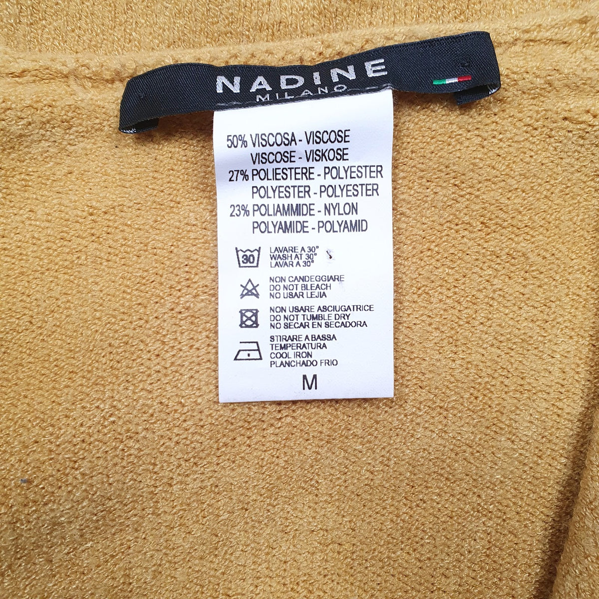 Womens Yellow Nadine  V Neck Jumper