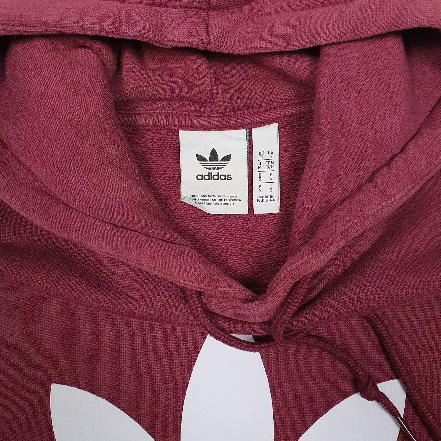 Mens Burgundy Adidas  Hoodie Jumper
