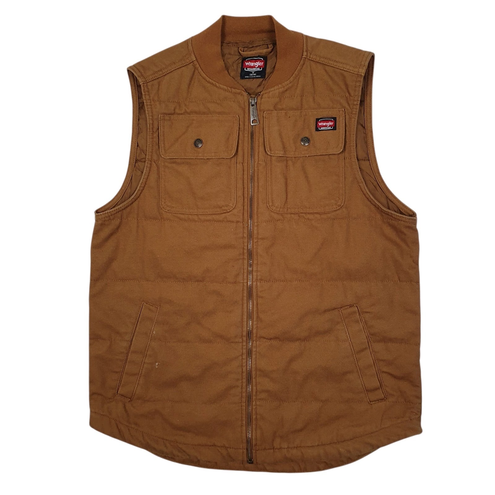 Mens Brown Wrangler Vest Bodywarmer Workwear  Coat