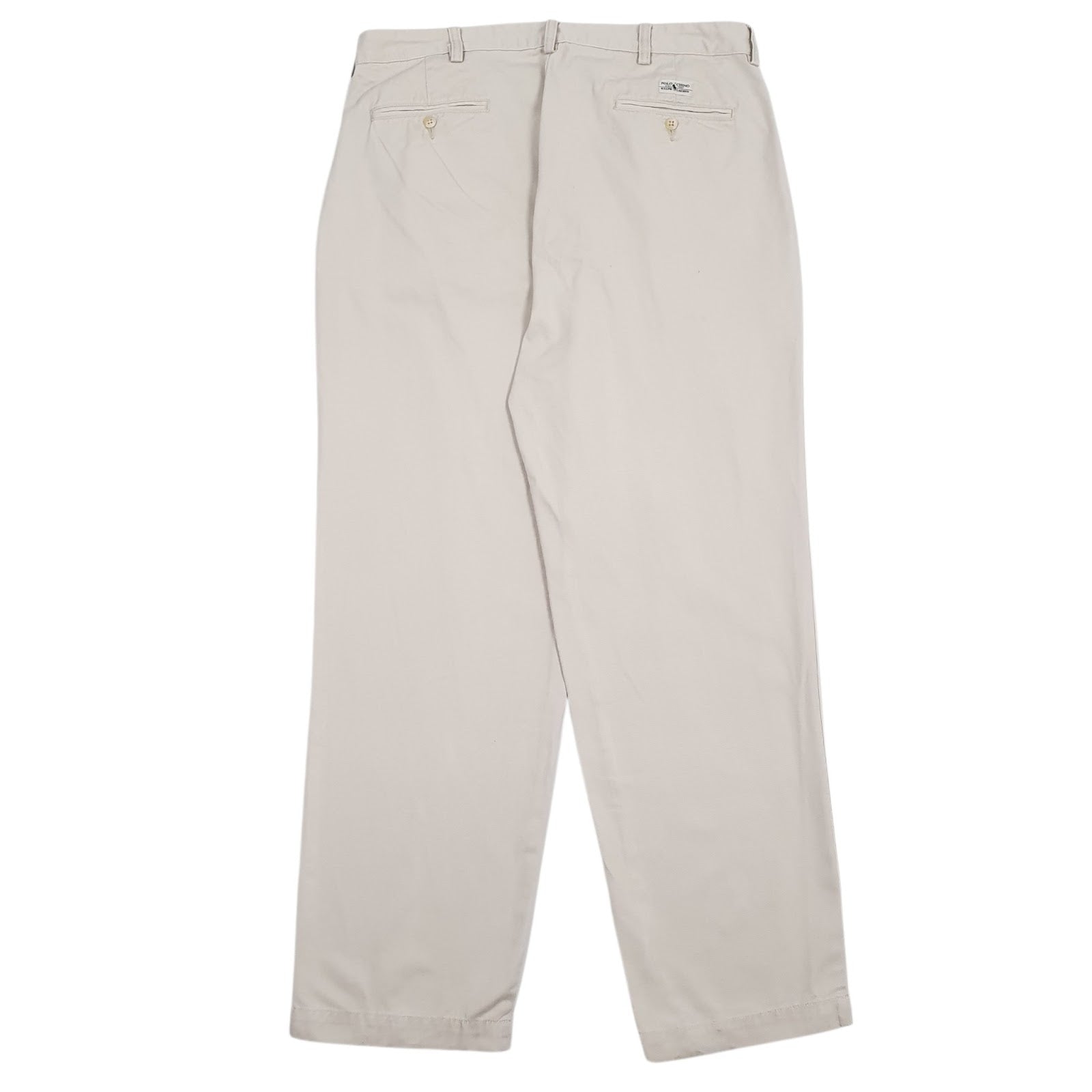 Mens Beige Polo Ralph Lauren Double Pleated  Trousers