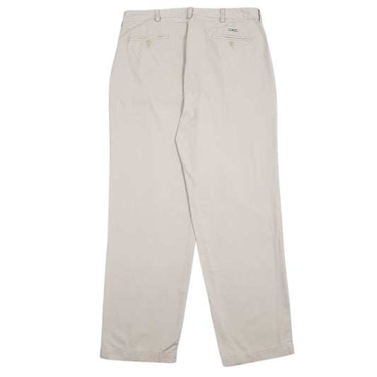 Mens Beige Polo Ralph Lauren Double Pleated  Trousers