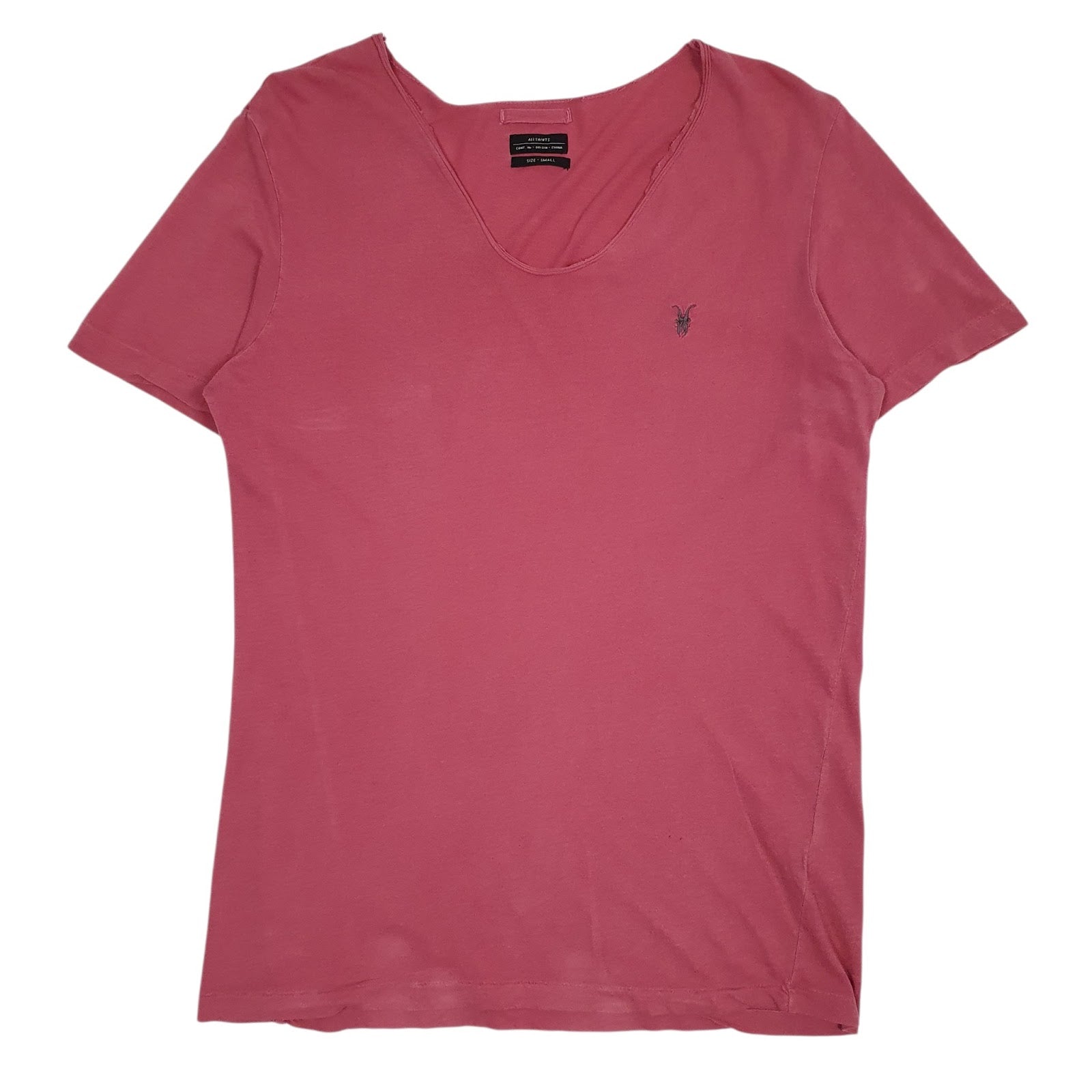 Mens Red All Saints  Short Sleeve T Shirt