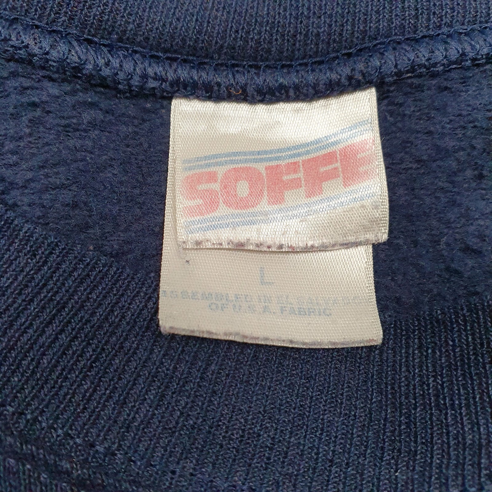 Mens Navy Soffe Vintage 90s US Navy Crewneck Jumper