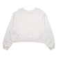 Womens White Levis Crop Top Spellout Crewneck Jumper