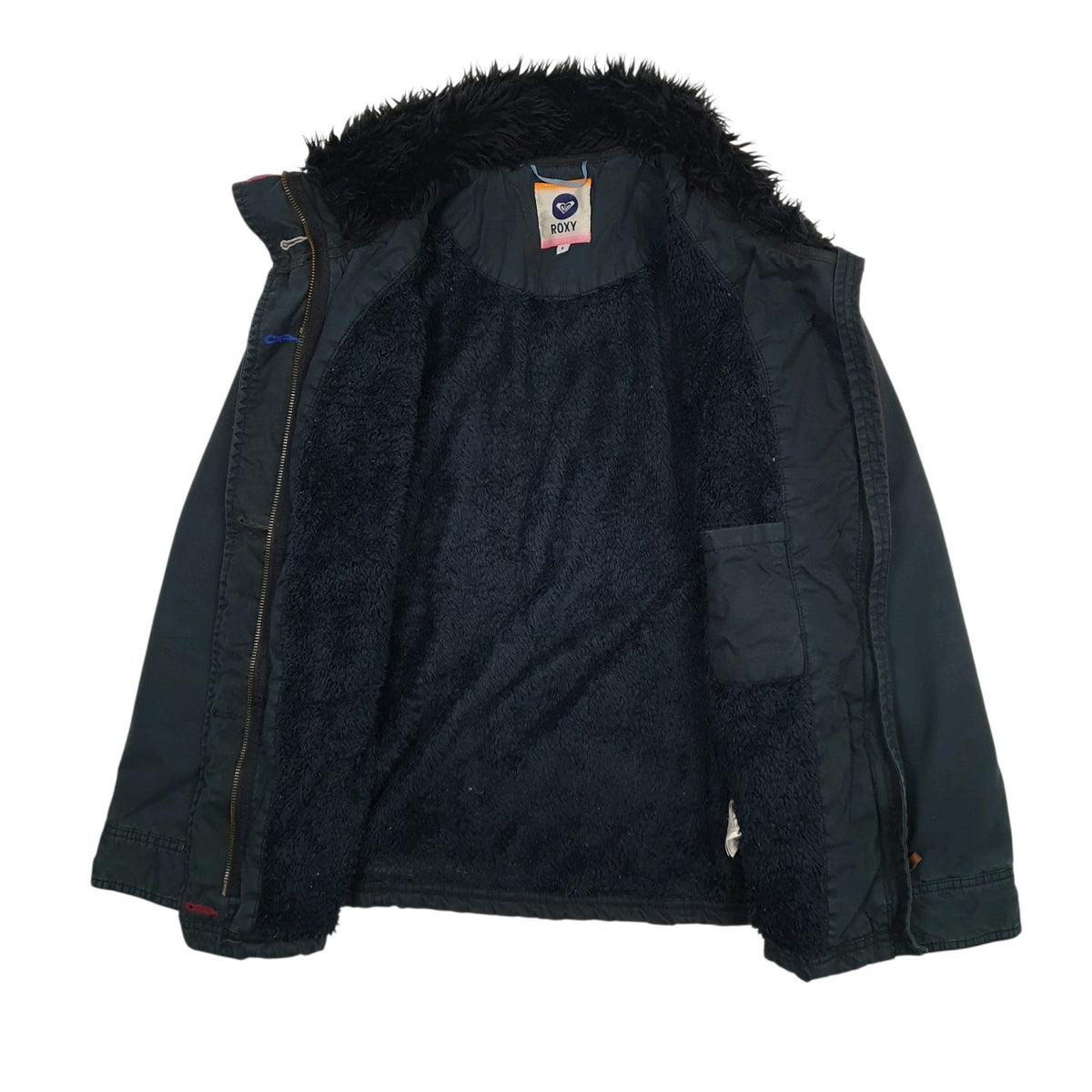 Womens Navy Roxy Padded  Coat