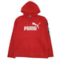 Mens Red Puma Spellout Hoodie Jumper