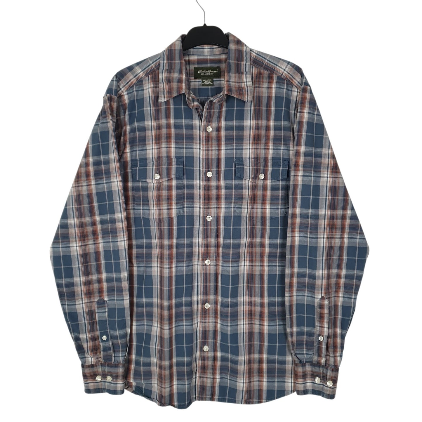 Mens Blue Eddie Bauer  Long Sleeve Shirt