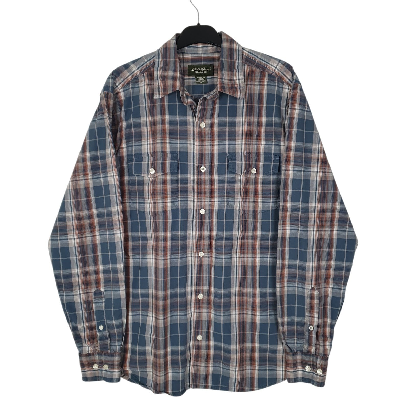 Mens Blue Eddie Bauer  Long Sleeve Shirt