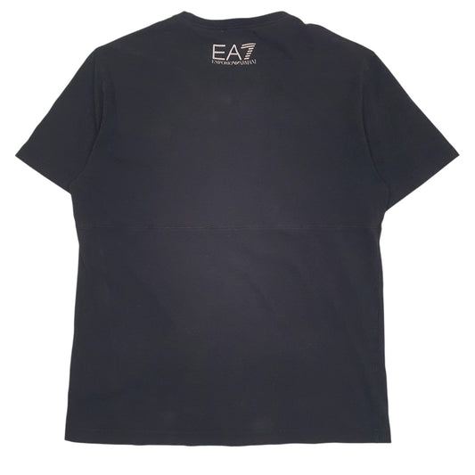 Mens Black Emporio Armani Spellout  T Shirt