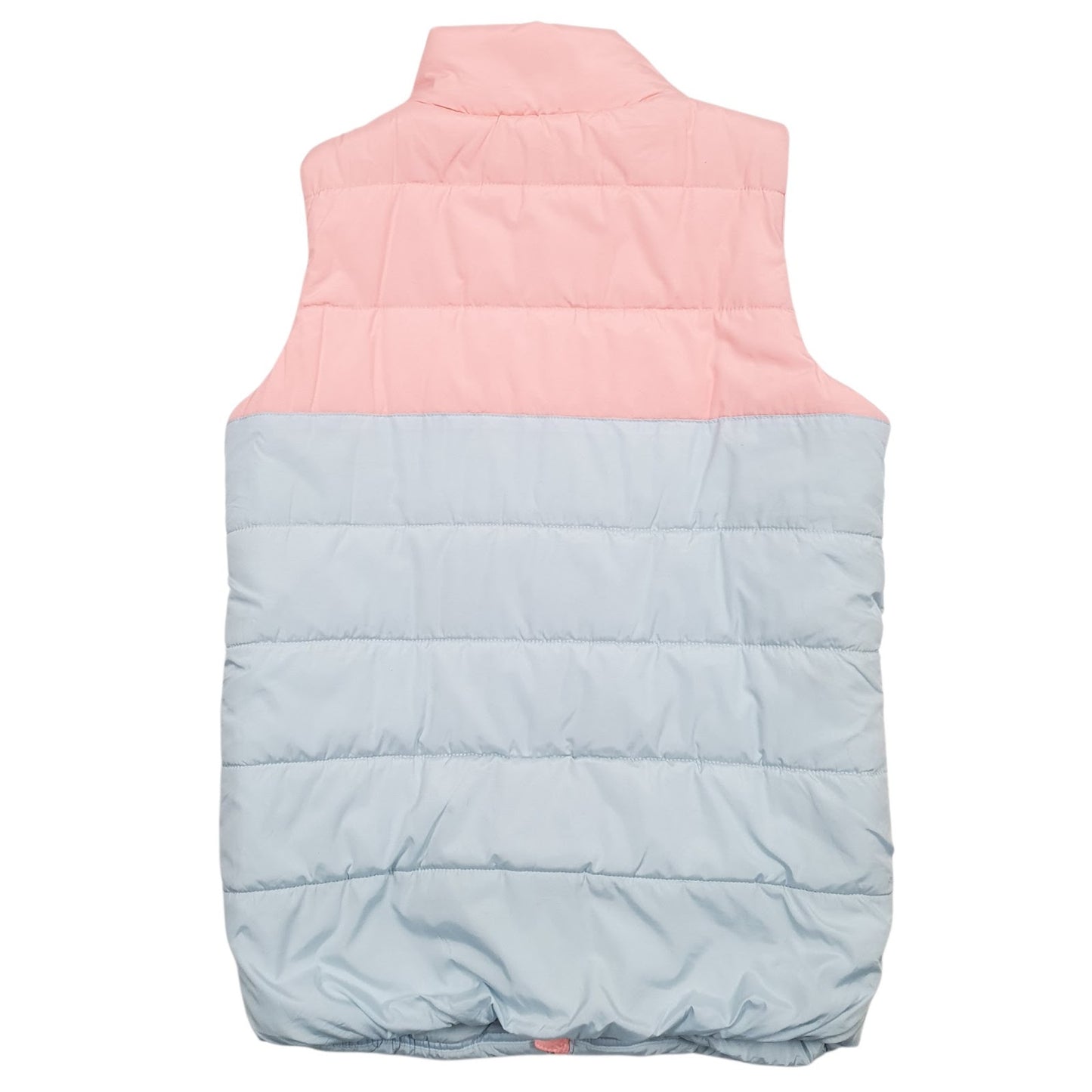 Womens Blue Puma Puffer Crewneck Coat