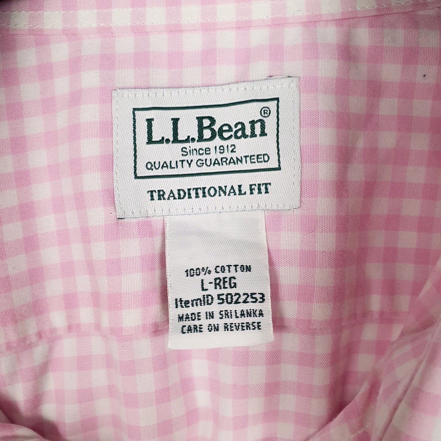 Mens Pink L.L.Bean   Shirt