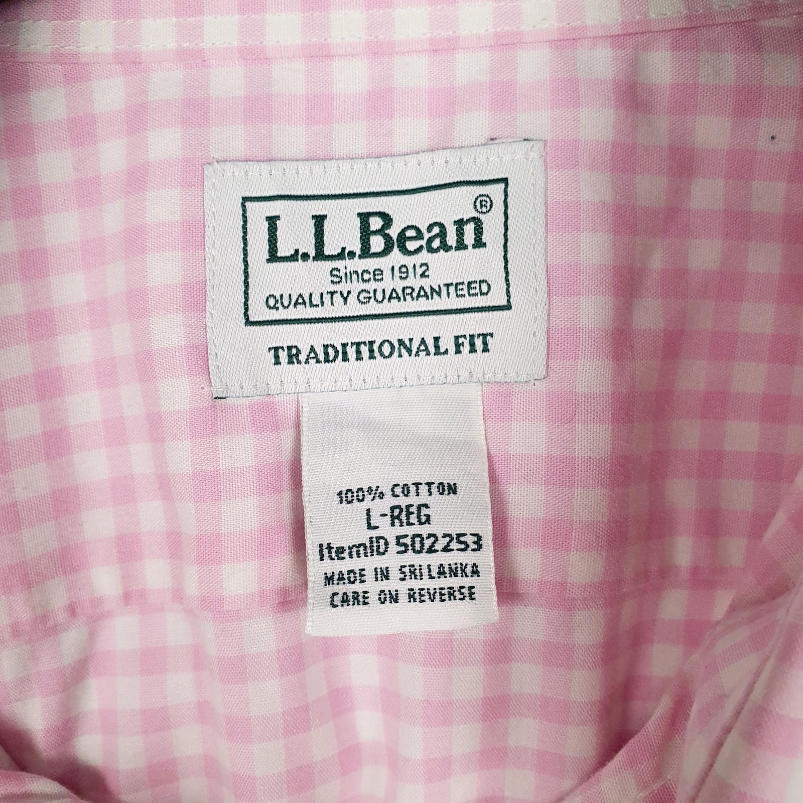 Mens Pink L.L.Bean   Shirt