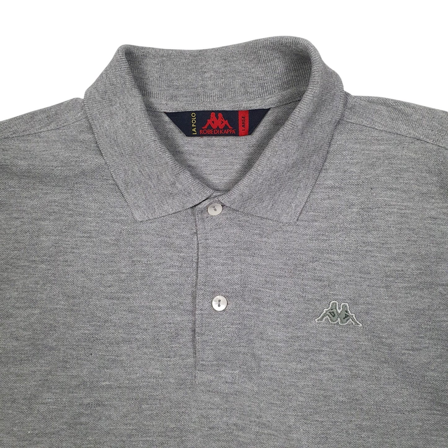 Mens Grey Kappa  Hoodie Polo Shirt