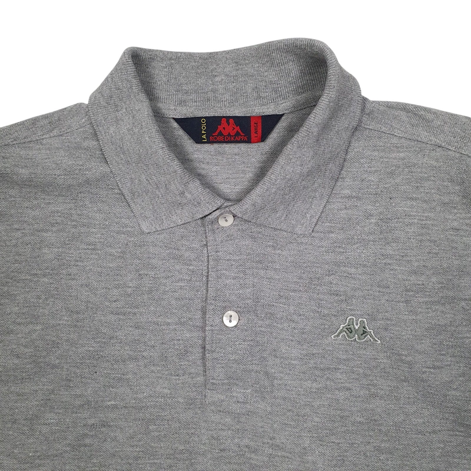 Mens Grey Kappa  Hoodie Polo Shirt