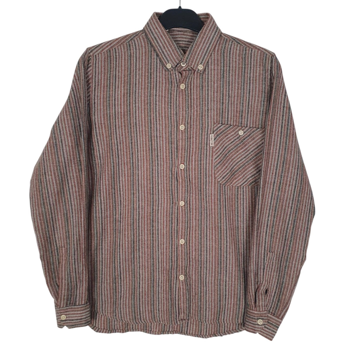 Mens Red Franco Anastasio Flannel Long Sleeve Shirt
