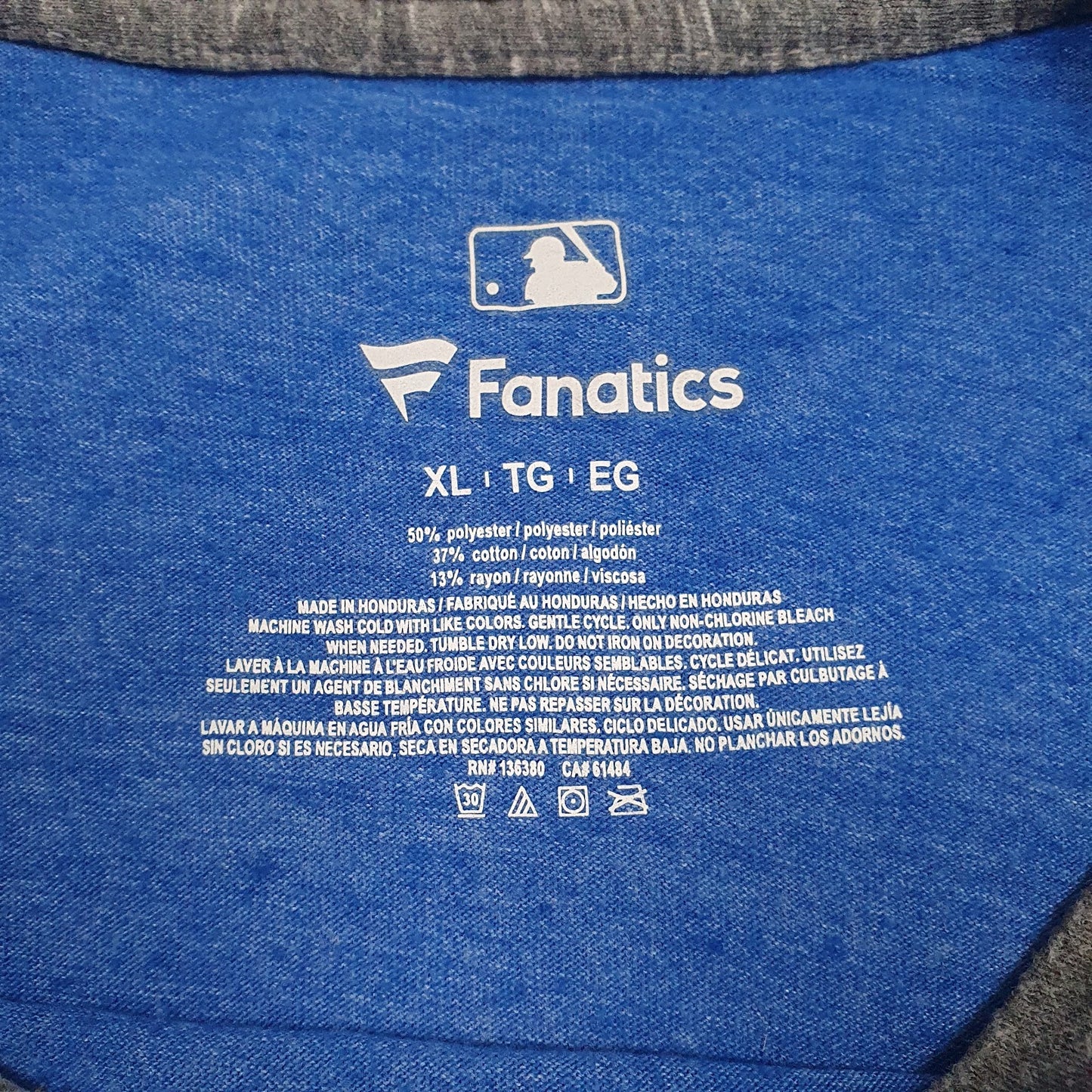 Mens Blue Fanatic MLB Kansas City Royals  T Shirt