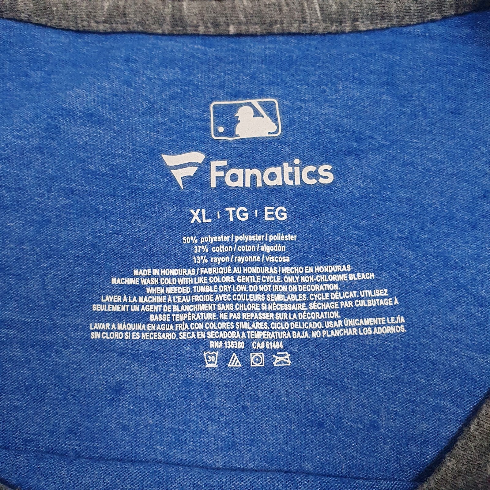 Mens Blue Fanatic MLB Kansas City Royals  T Shirt