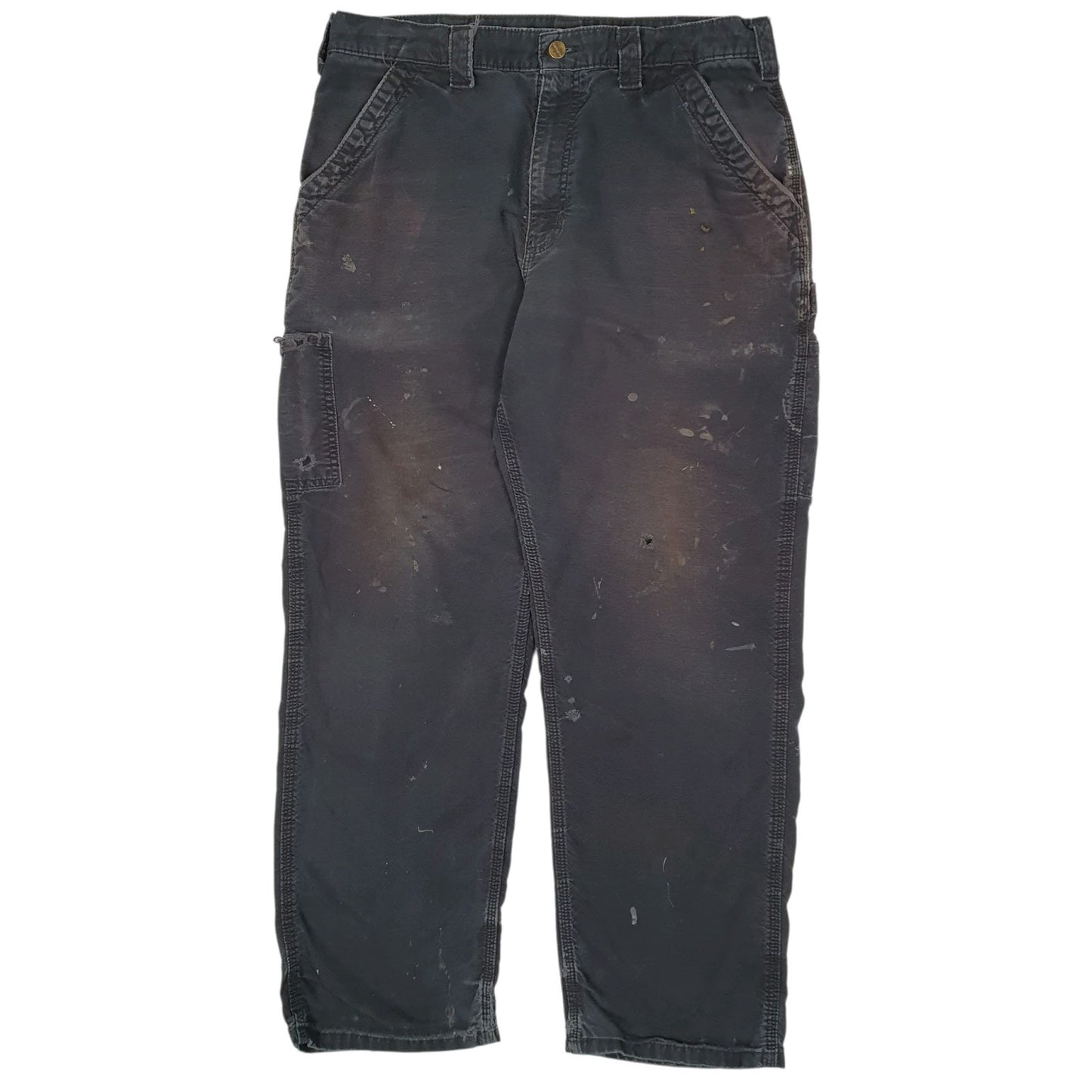 Mens Black Carhartt B151 Carpenter Trousers
