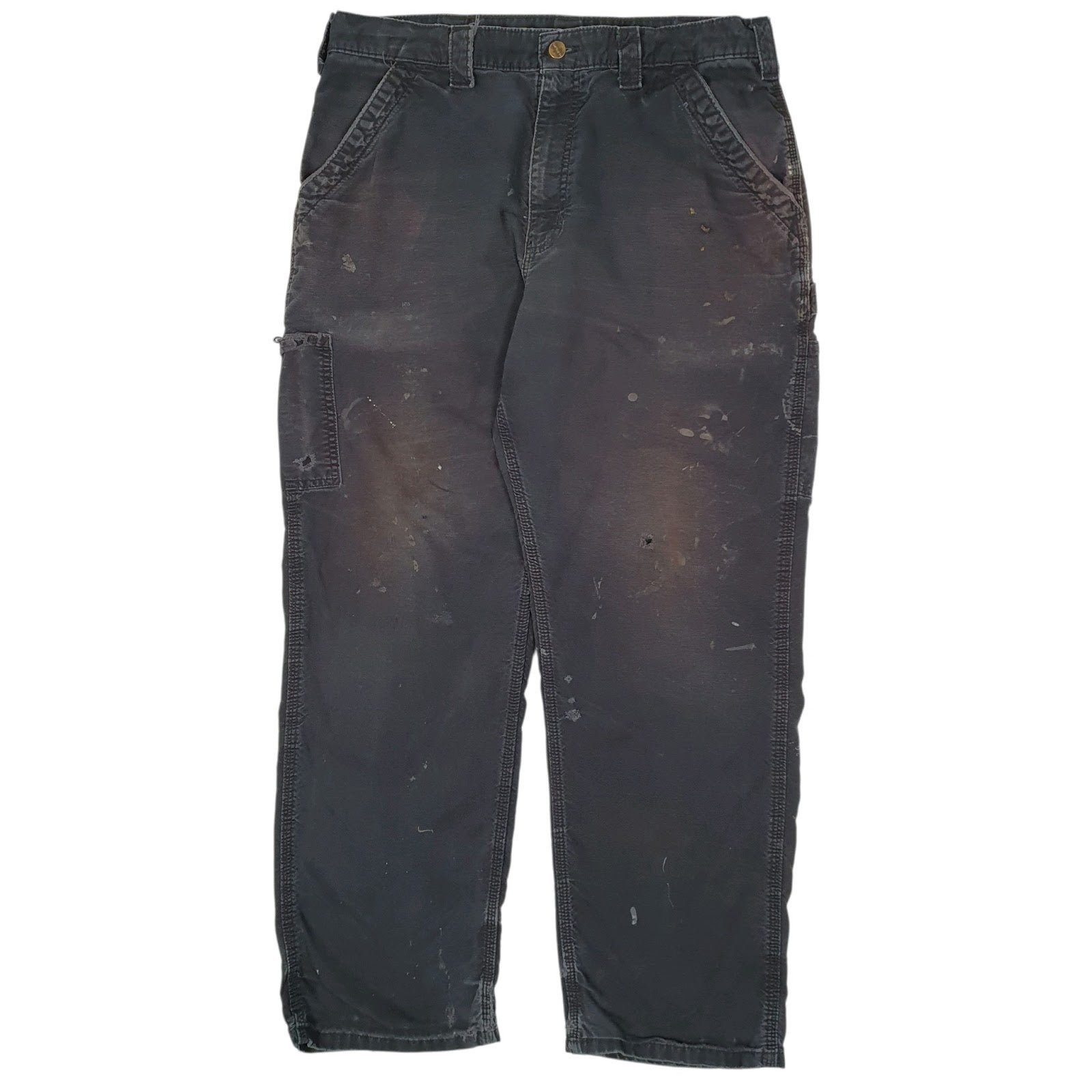 Mens Black Carhartt B151 Carpenter Trousers