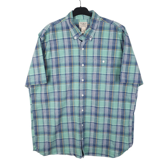 Mens Blue L.L.Bean  Short Sleeve Shirt