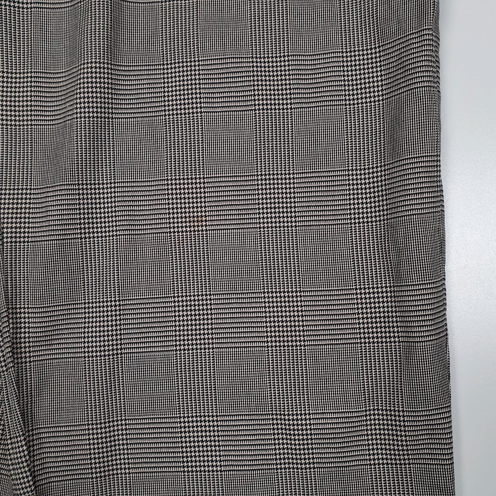 Mens Grey Polo Ralph Lauren Vintage 90s Check Double Pleated  Trousers