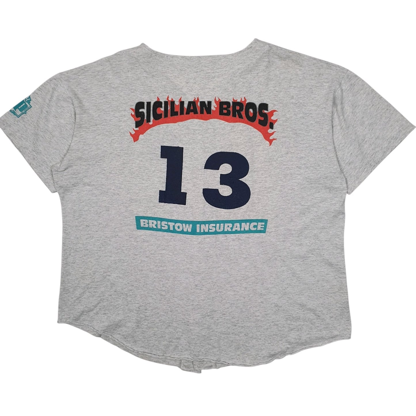 Mens Grey Unbranded Baseball Jersey  T Shirt