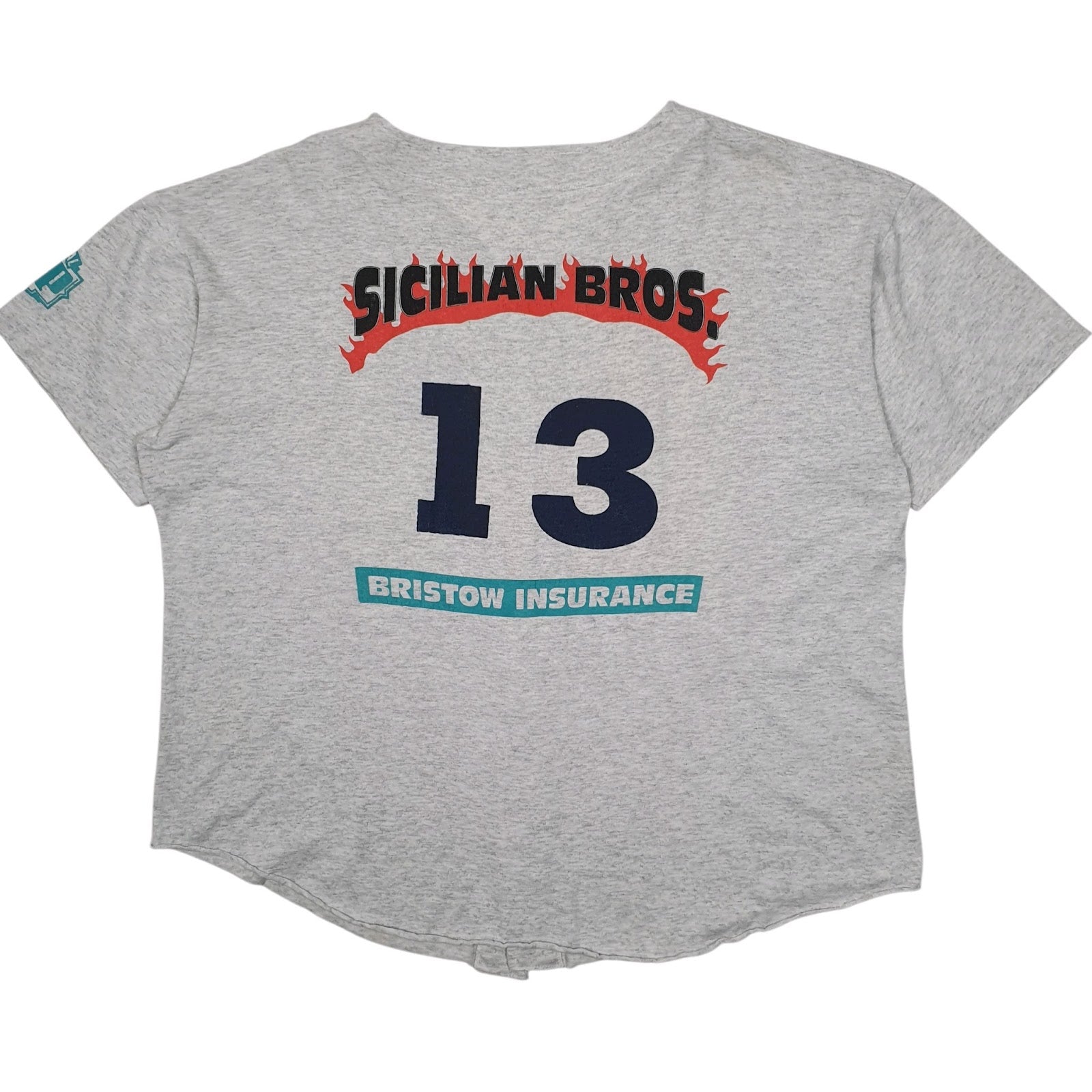 Mens Grey Unbranded Baseball Jersey  T Shirt