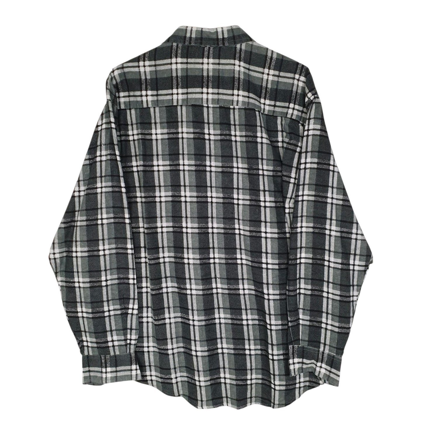 Mens Grey Prego Plaid Flannel  Shirt