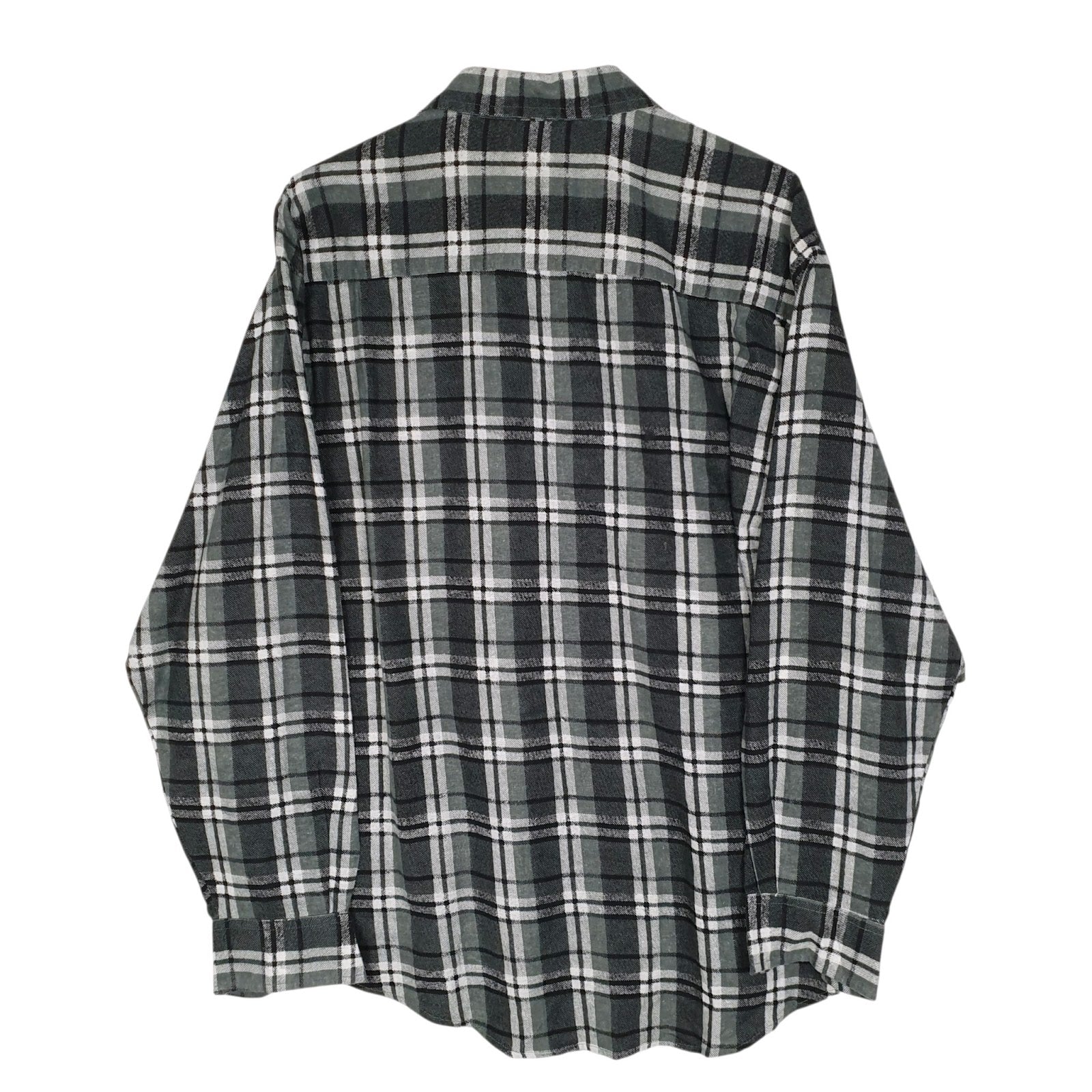 Mens Grey Prego Plaid Flannel  Shirt