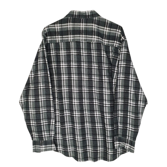 Mens Grey Prego Plaid Flannel  Shirt