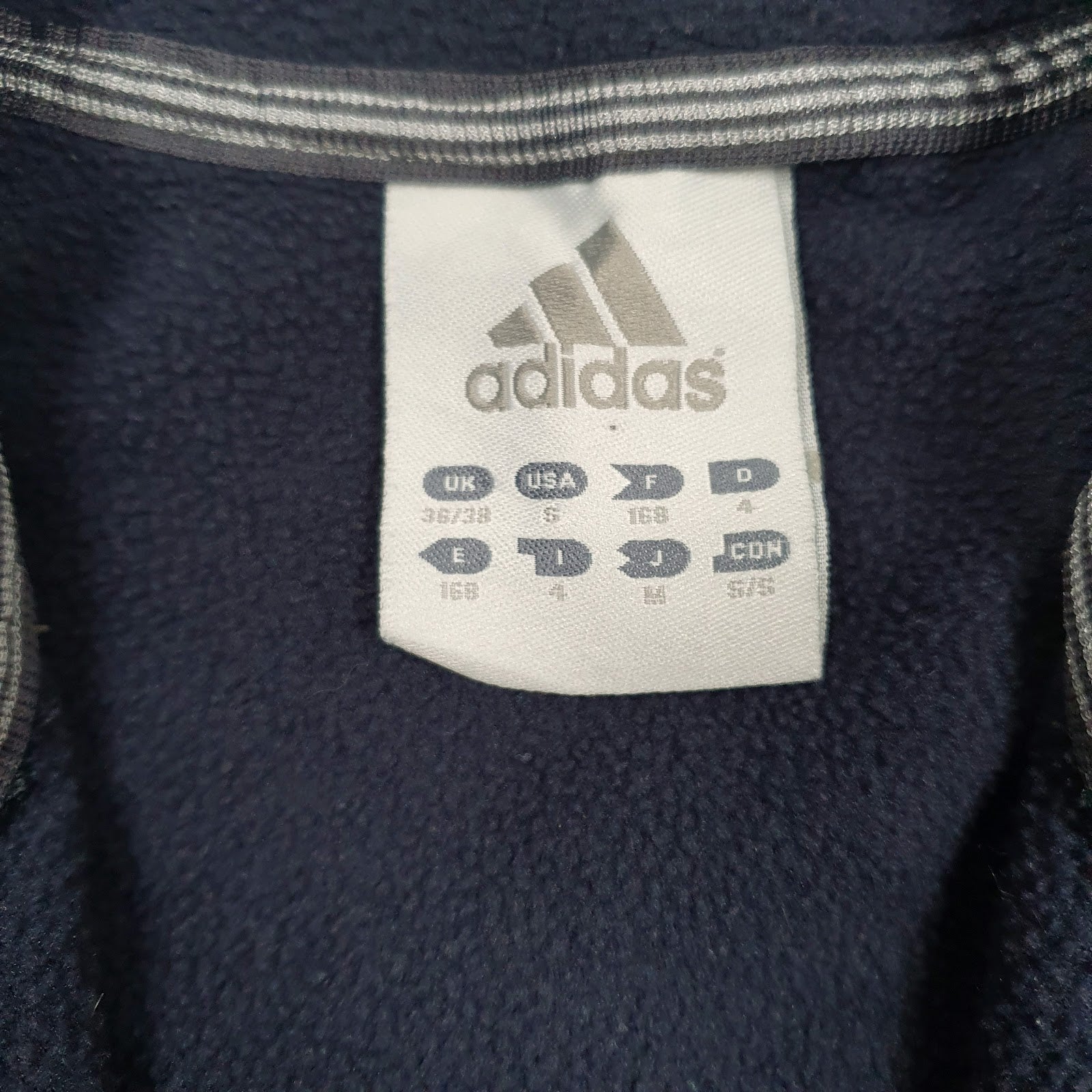 Mens Navy Adidas  Quarter Zip Jumper