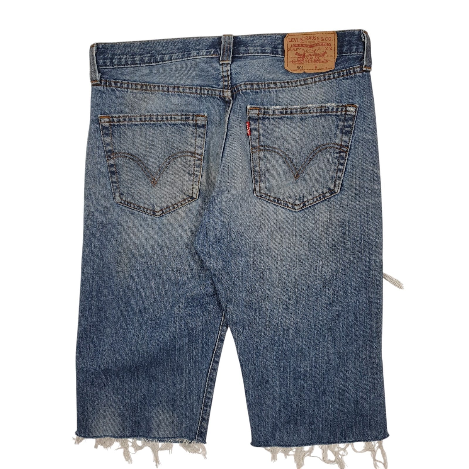 Mens Blue Levis 501  Shorts