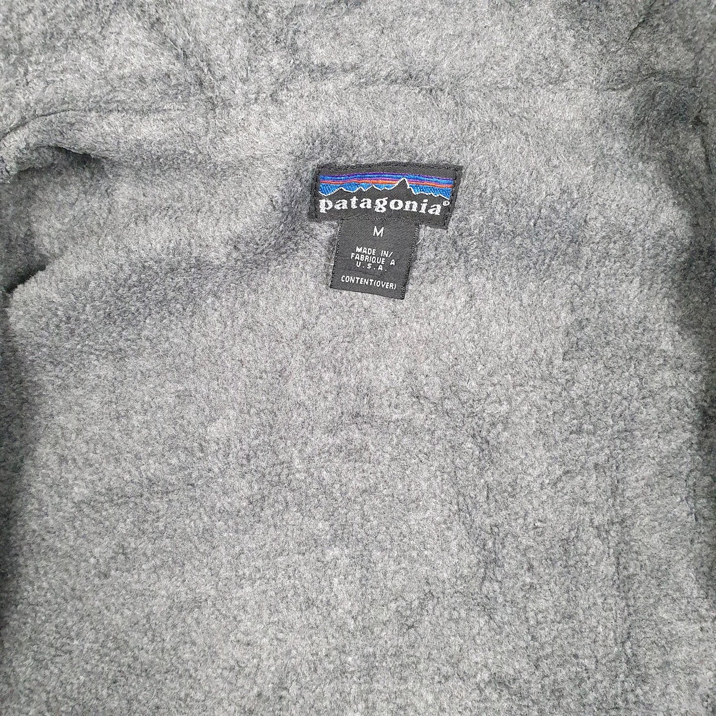 Mens Black Patagonia Shelled Synchilla Fleece Vintage 90s Crewneck Coat