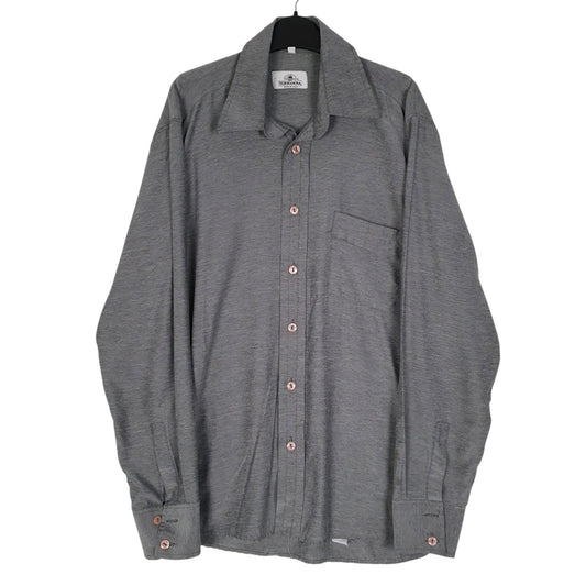 Mens Grey Terranova  Long Sleeve Shirt