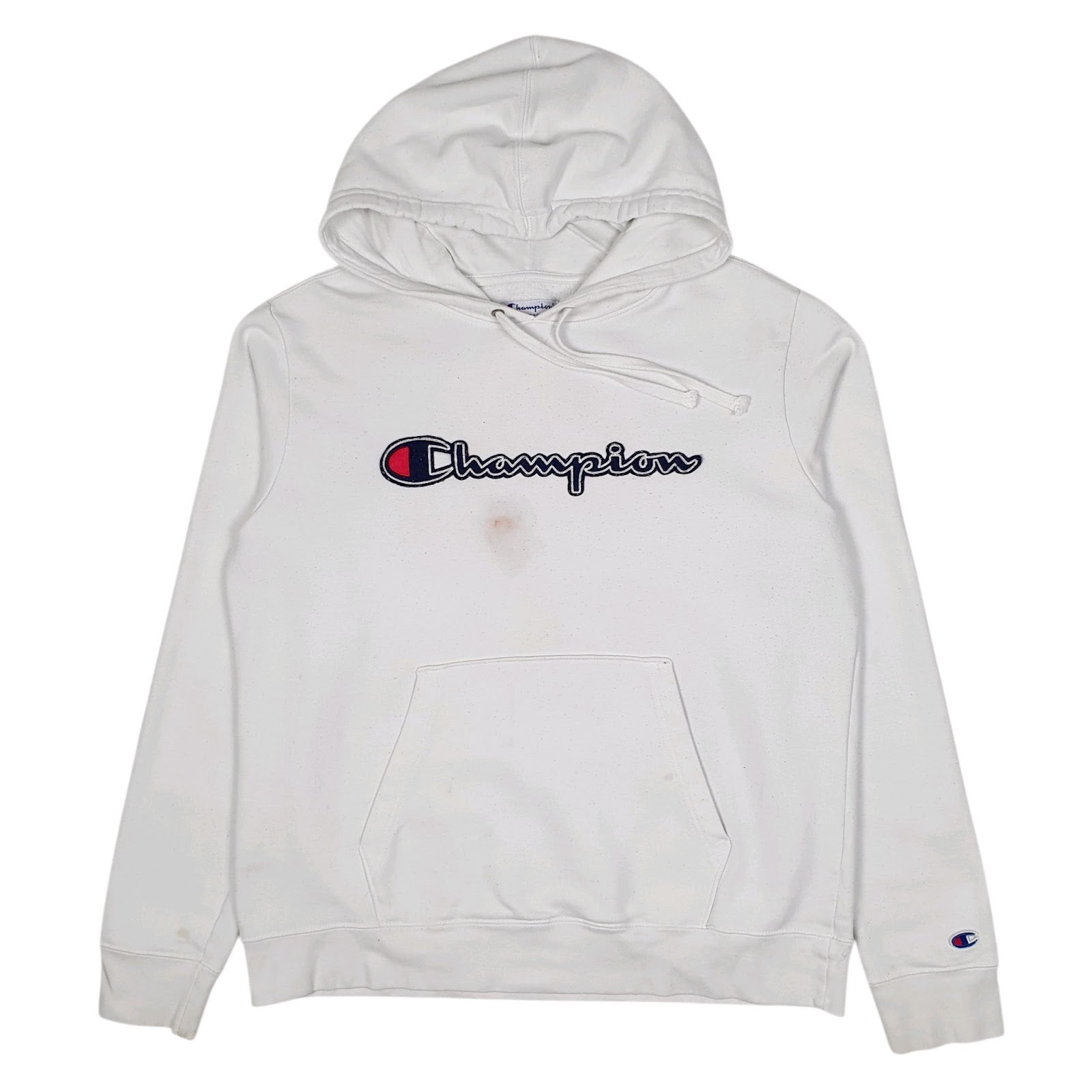 Mens White Champion  Hoodie Jumper