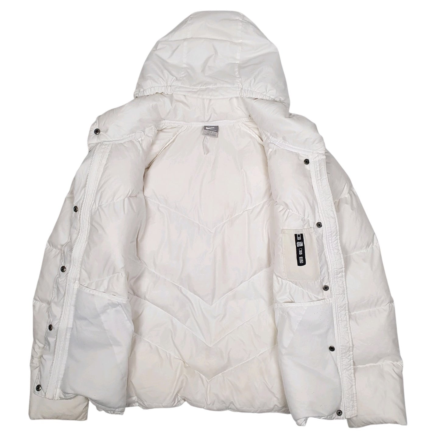 Womens White Nike Vintage 2000s Hoodie Coat
