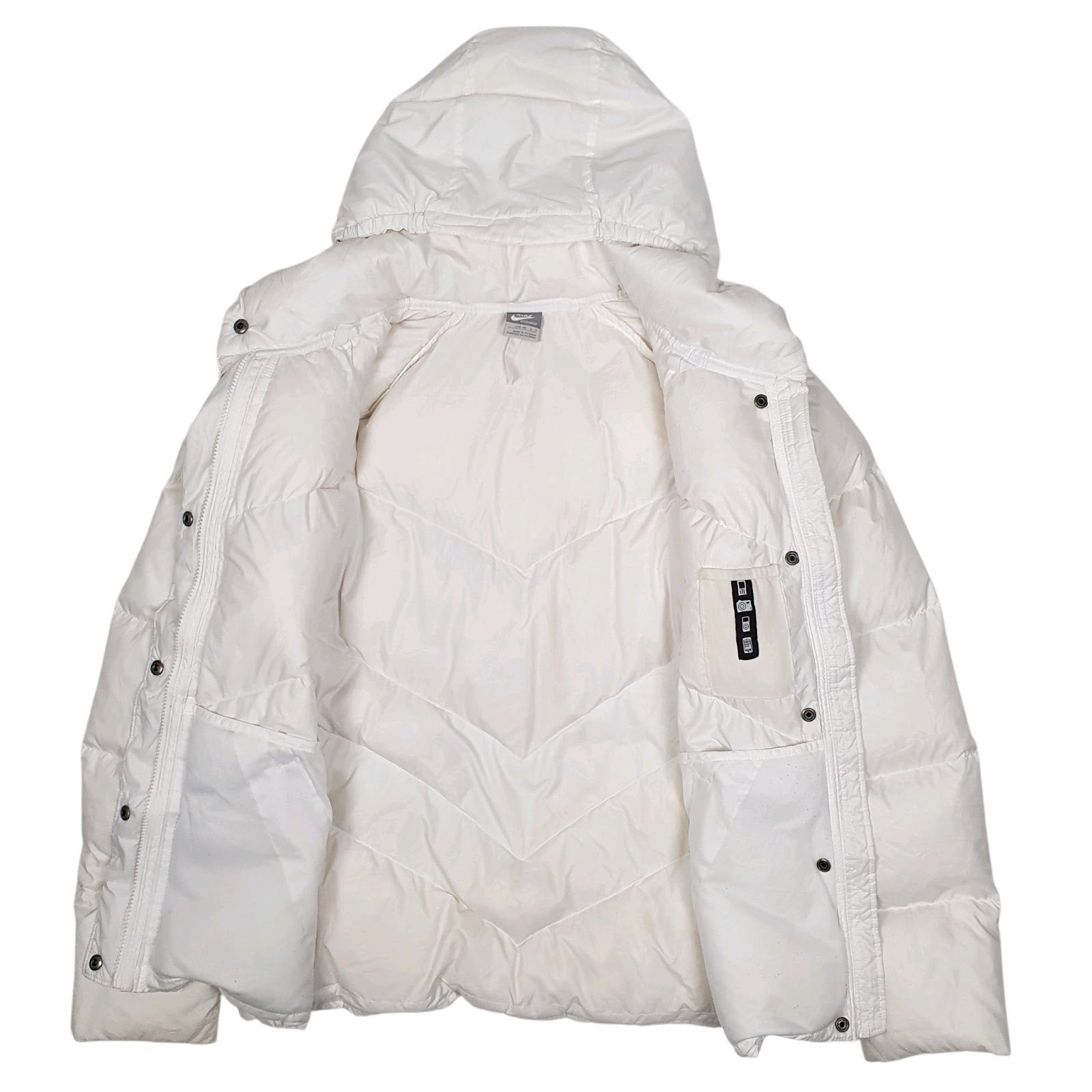 Womens White Nike Vintage 2000s Hoodie Coat