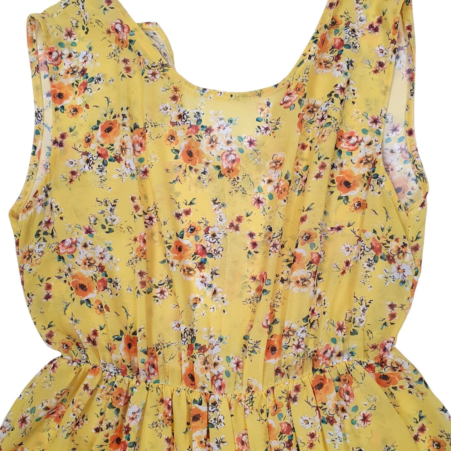 Womens Yellow Unbranded Floral  Dress