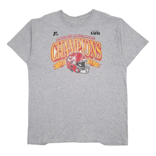 Mens Grey Unbranded American Football Conference KC Short Sleeve T Shirt