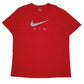 Mens Red Nike Swoosh Air Short Sleeve T Shirt