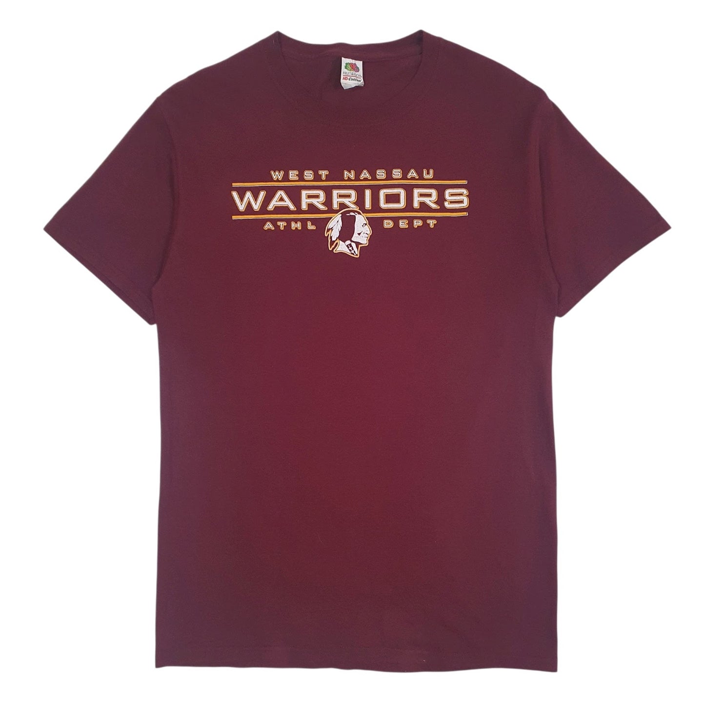 Mens Red Fruit Of The Loom West Nassau Warriors Short Sleeve T Shirt