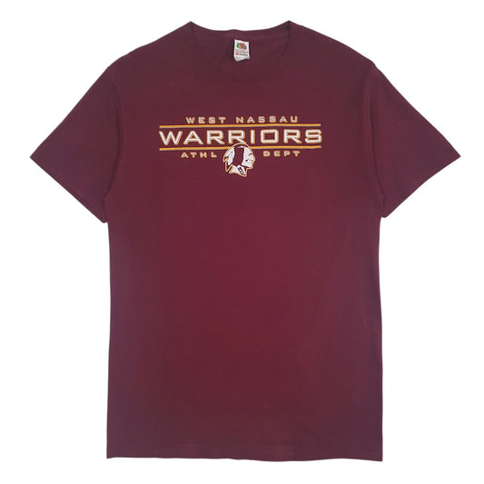 Mens Red Fruit Of The Loom West Nassau Warriors Short Sleeve T Shirt