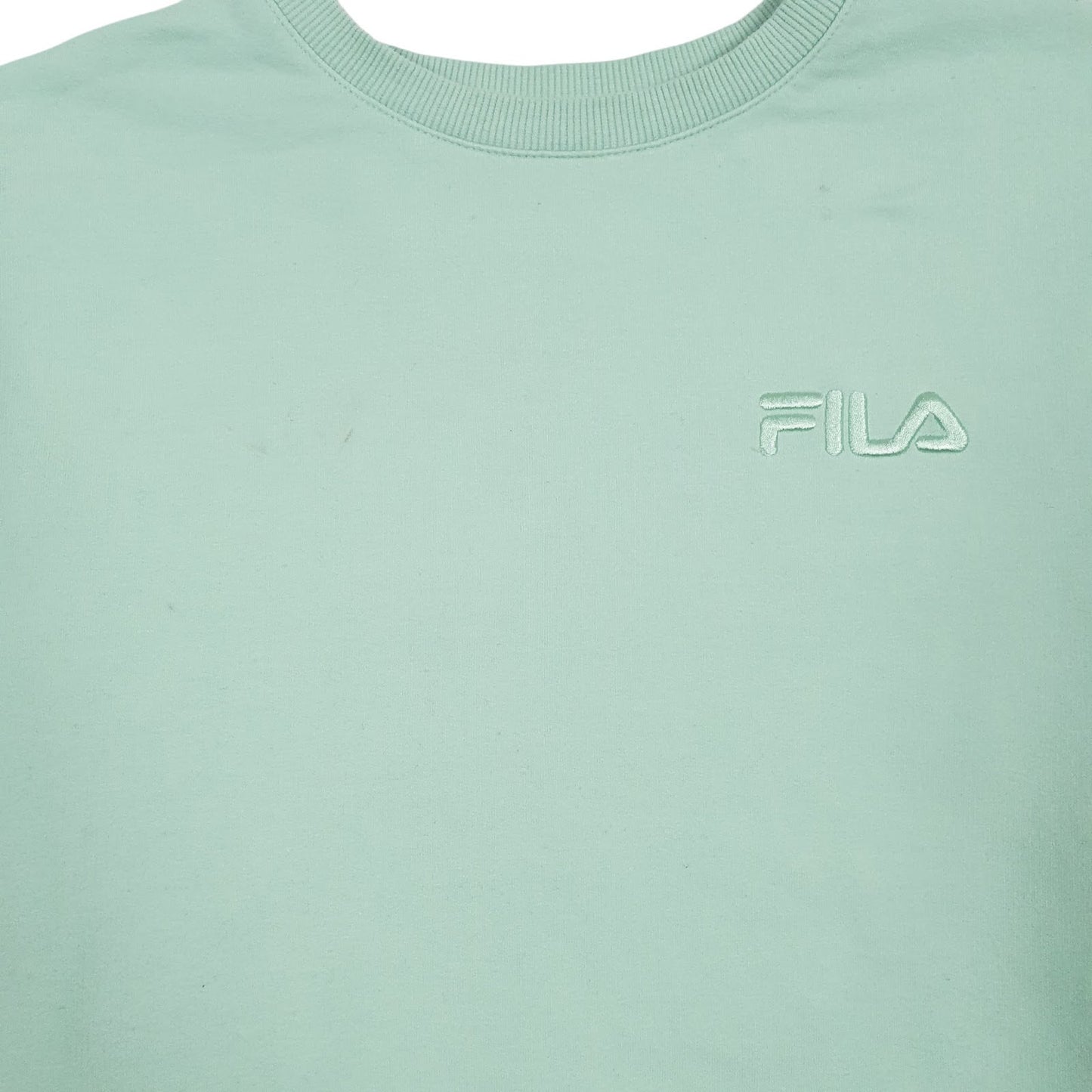 Womens Green Fila  Crewneck Jumper