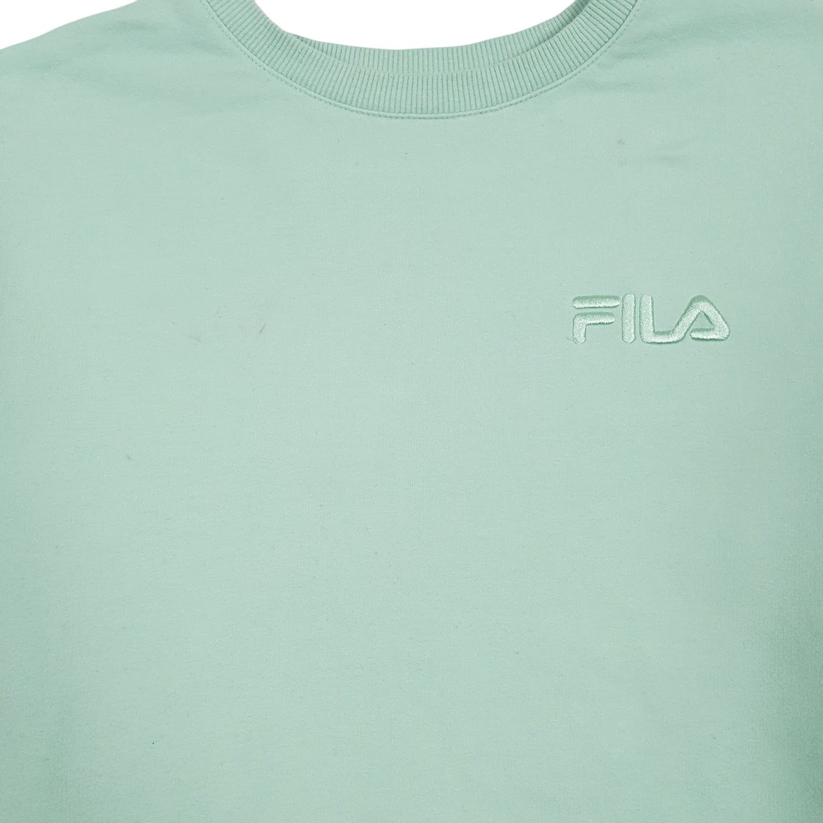 Womens Green Fila  Crewneck Jumper