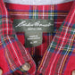 Mens Red Eddie Bauer Flannel  Shirt